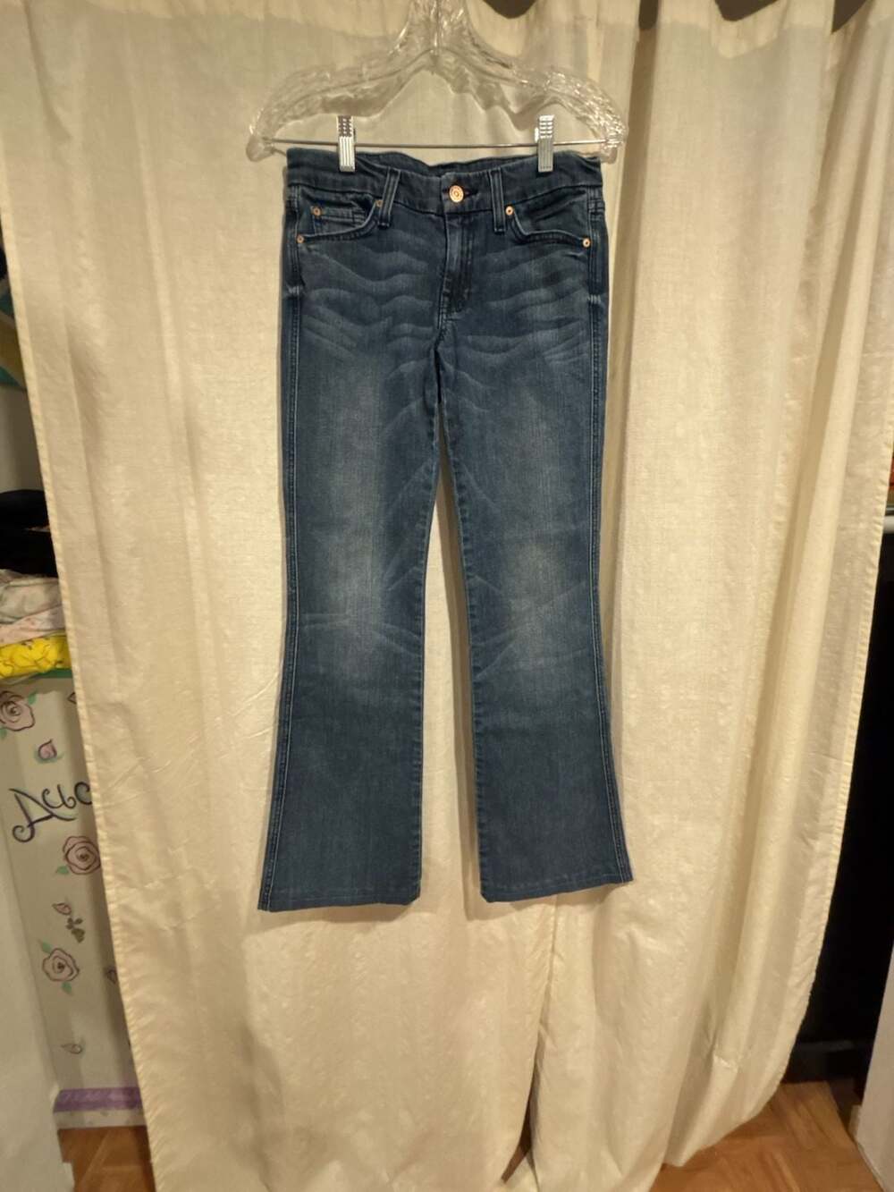 7 For All Mankind A-Pocket Bootcut Blue Jeans
